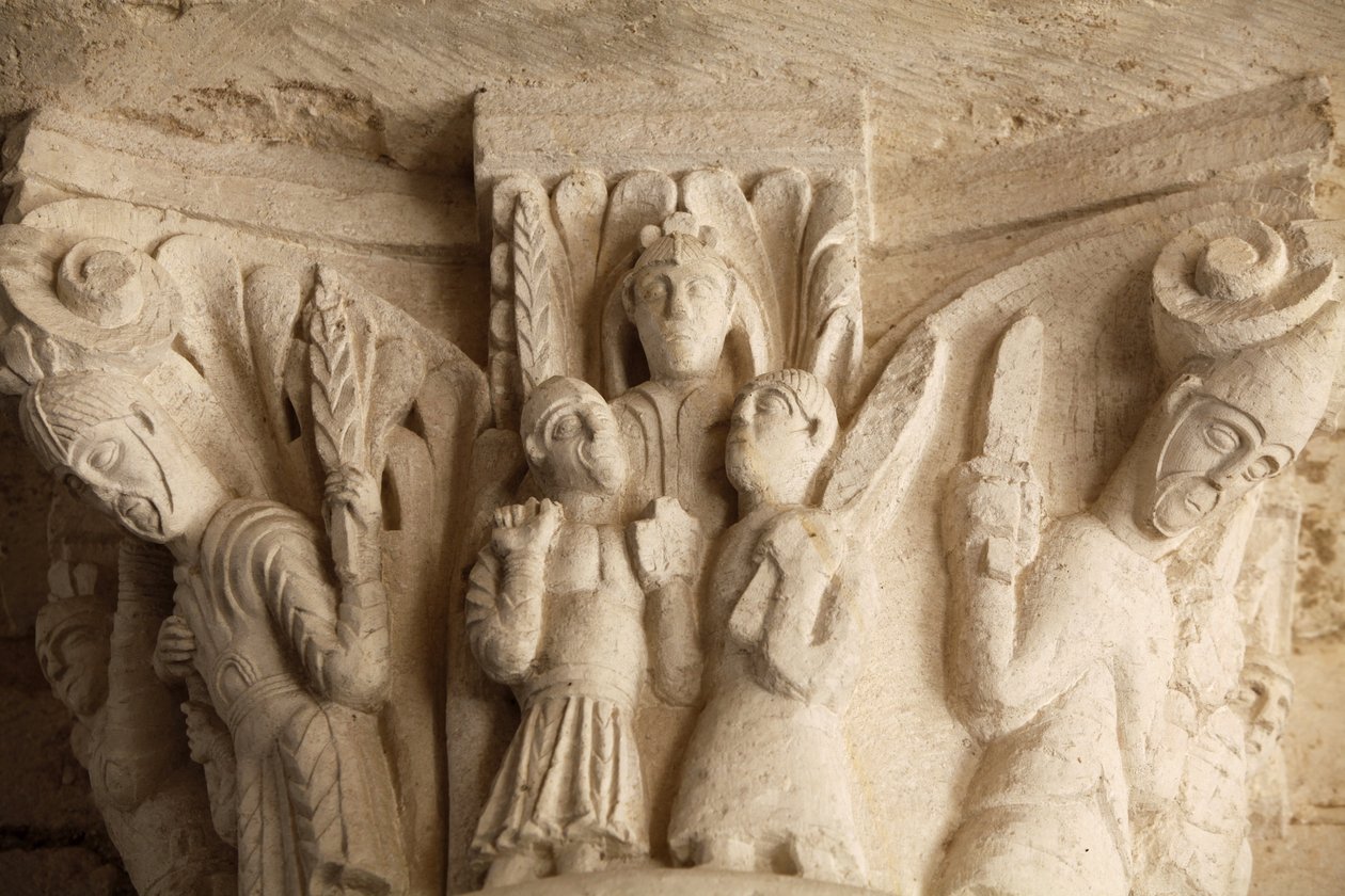 Basílica da abadia de Fleury, capital da basílica de Saint Benoit sur Loire França de Unbekannt