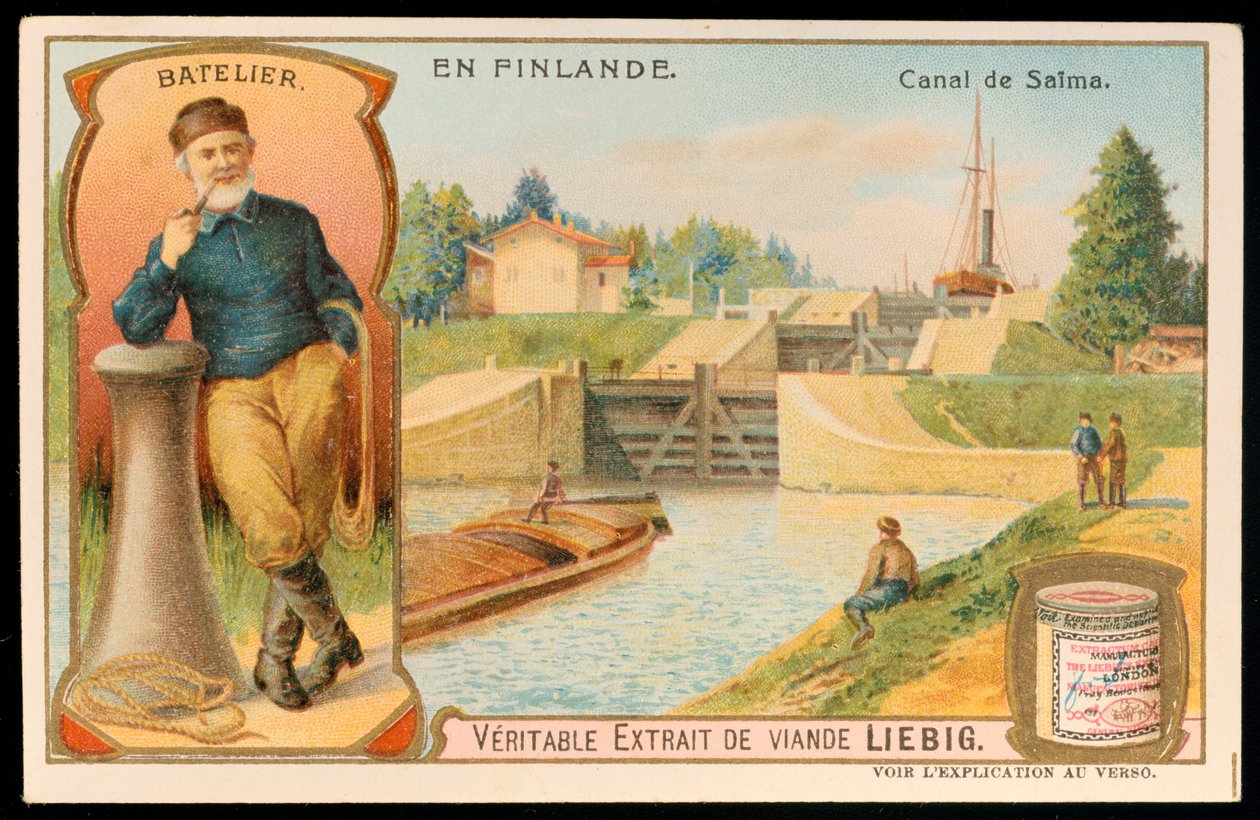 Voo de eclusas no Canal Saima, Finlândia, c1900 de Unbekannt