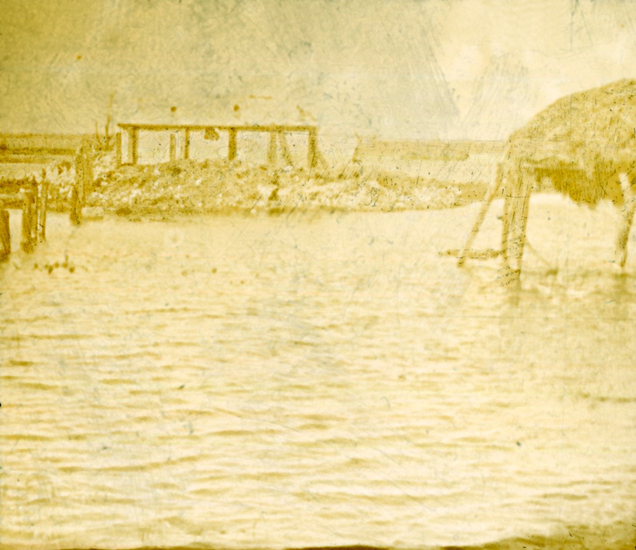 Inundação, Ramskapelle, Bélgica, c1914-c1918 de Unbekannt
