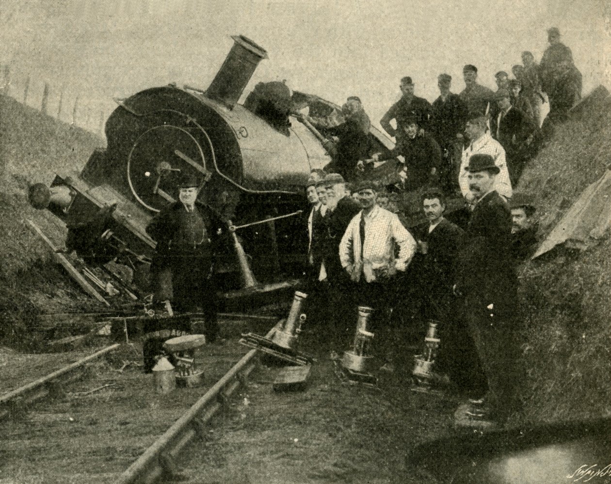 Inundações v. Motor Ferroviário - Um Colapso Perto de St. Erth, 1901. de Unbekannt
