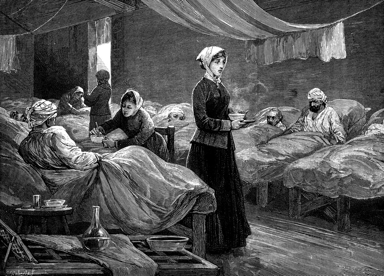 Florence Nightingale no hospital quartel de Scutari, c1880 de Unbekannt