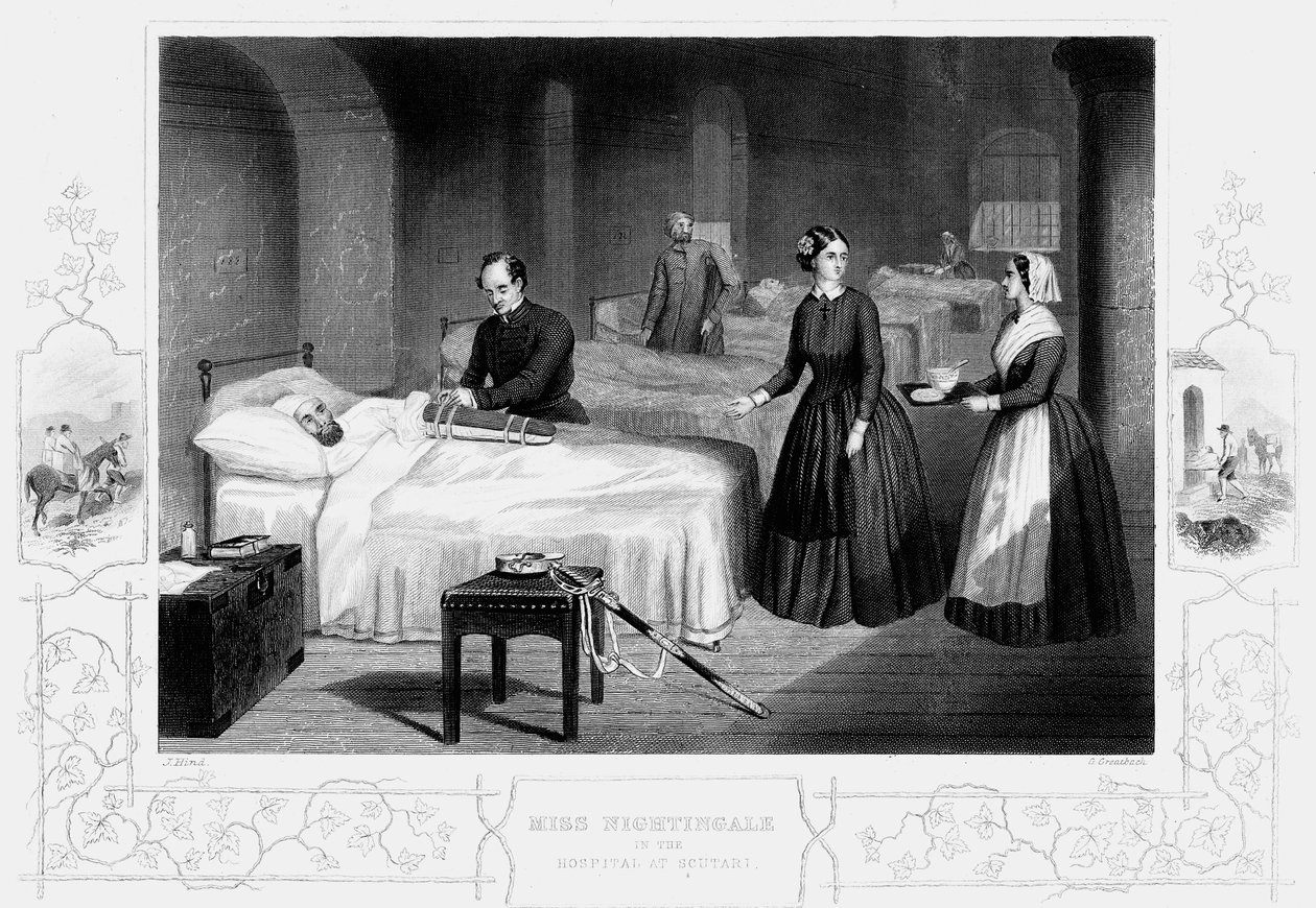 Florence Nightingale no hospital de Scutari, c1860 de Unbekannt