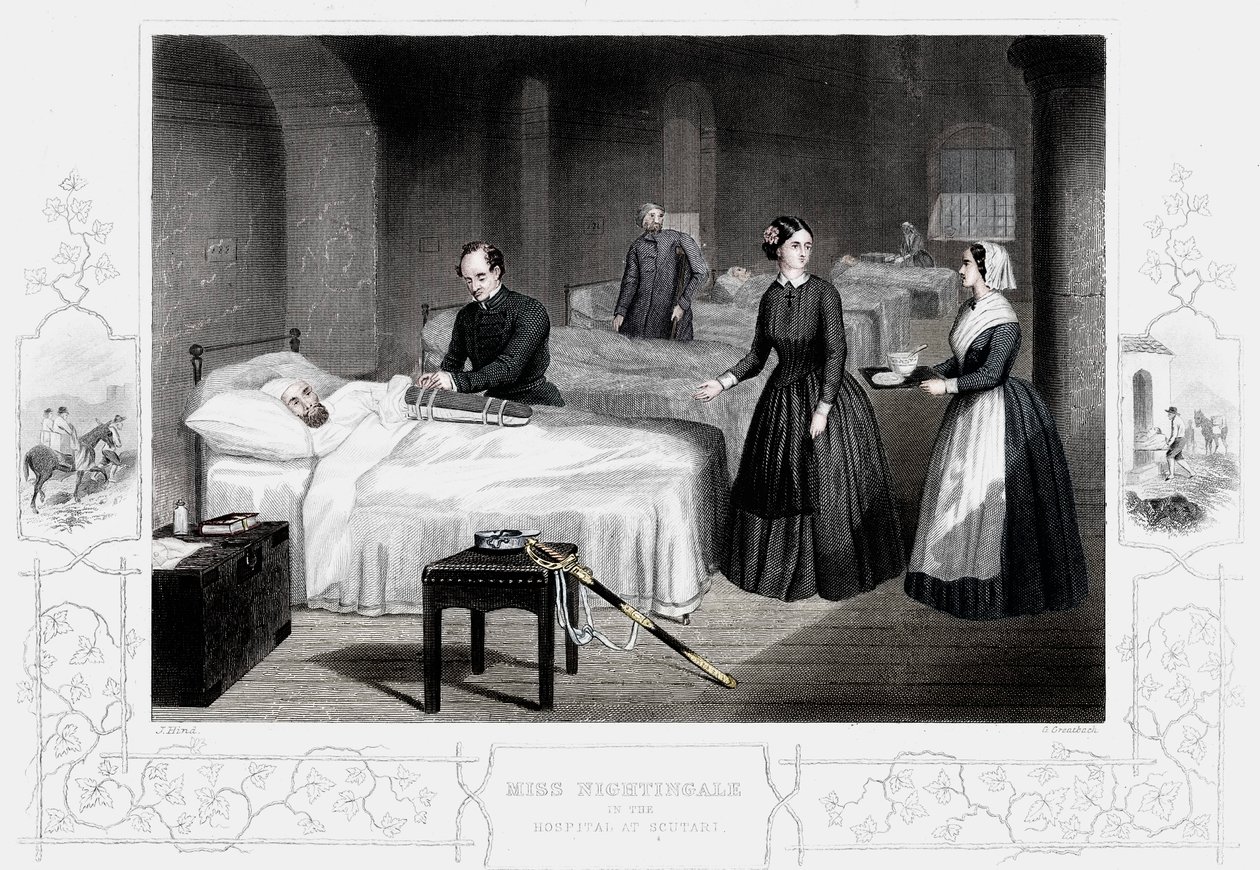 Florence Nightingale no hospital de Scutari, c1860 de Unbekannt