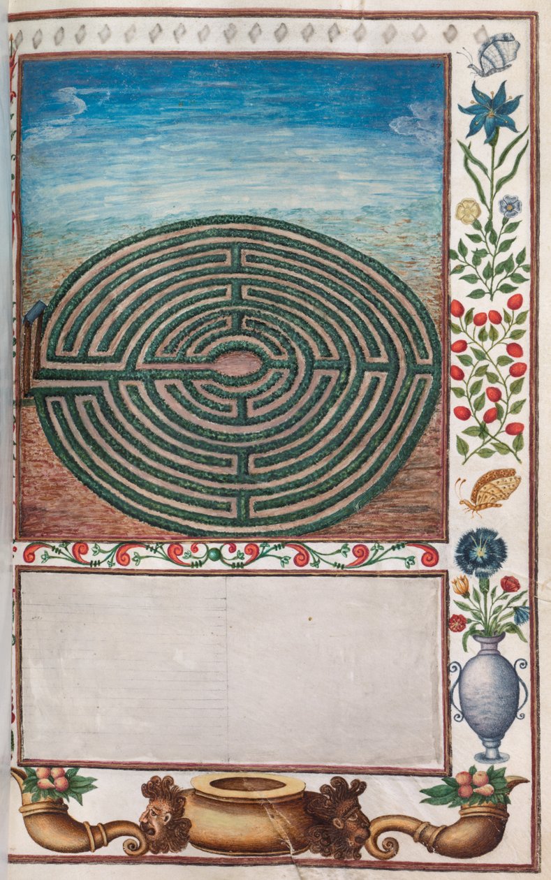 Florilegium: página 15, reto labirinto, 1608. de Unbekannt