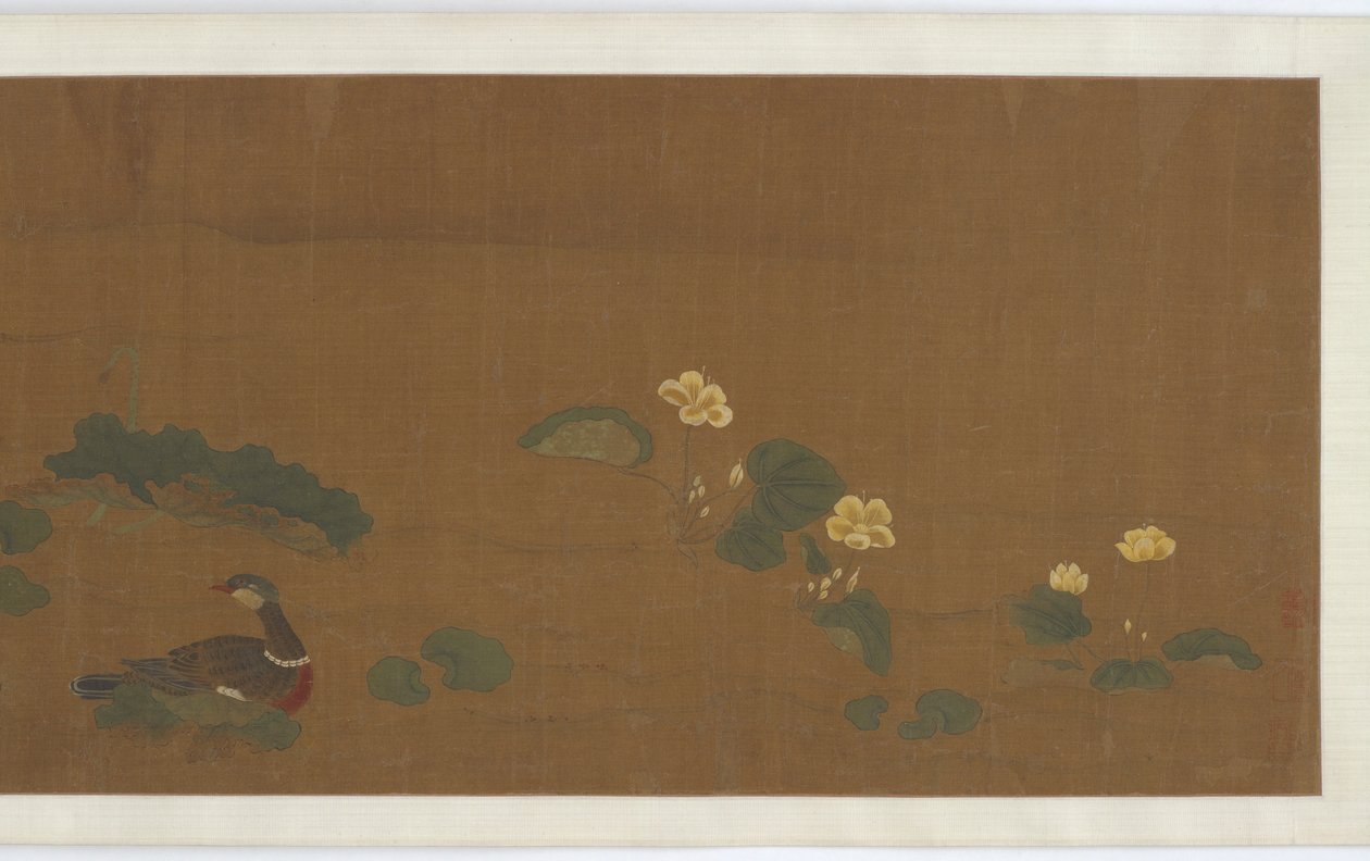 Flores, patos e codornizes, século XVII. de Unbekannt