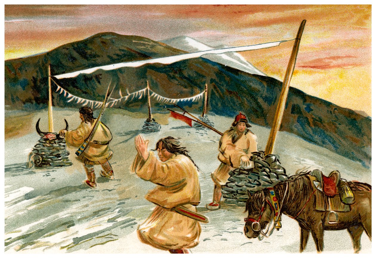 Orações voadoras no Maium Pass, 1898 de Unbekannt