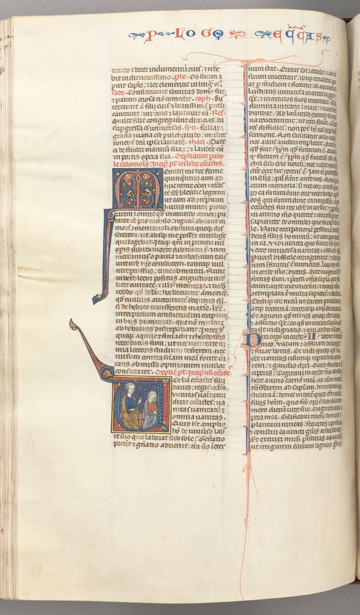 Fol. 247v, Eclesiastes, V inicial historiado, ensino de Salomão, c. 1275-1300. de Unbekannt