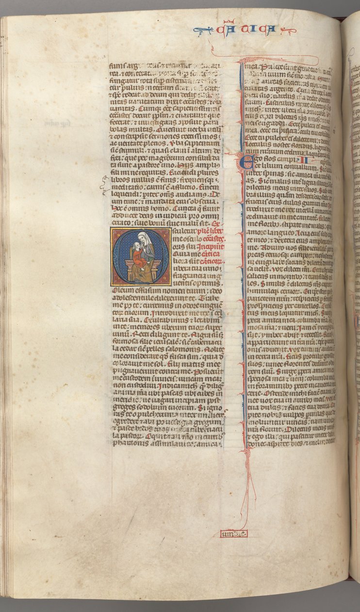 Fol. 249v, Cântico dos Cânticos, inicial O, the Virgem e Criança, c. 1275-1300. de Unbekannt