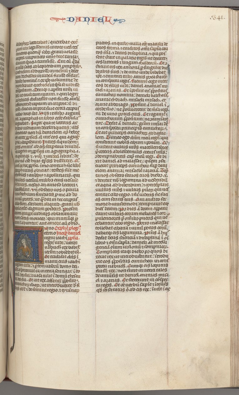 Fol. 341r, Daniel, historiada inicial A, Daniel na cova dos leões, c. 1275-1300. de Unbekannt