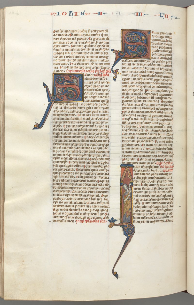 Fol. 481v, Judas, inicial histórica I, Judas em pé com um pergaminho, c. 1275-1300. de Unbekannt