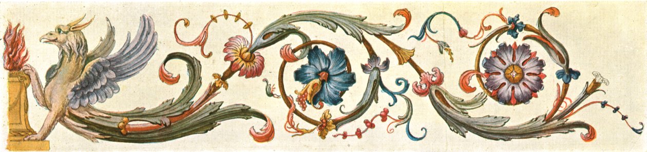 Design de fronteira de folhagem, Alemanha, 1928. de Unbekannt
