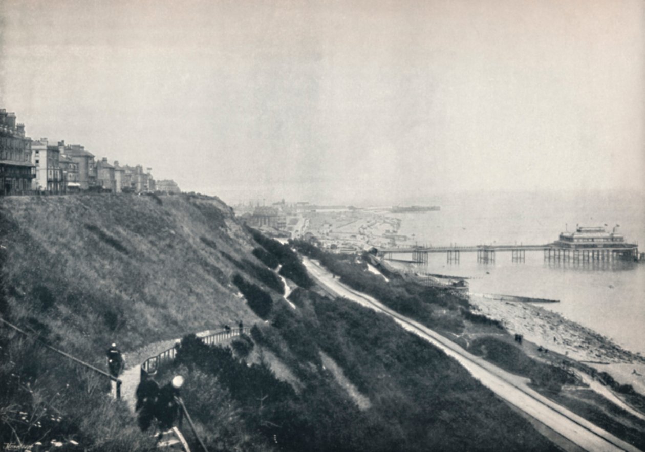 Folkestone - vista mostrando as borras e o cais, 1895 de Unbekannt