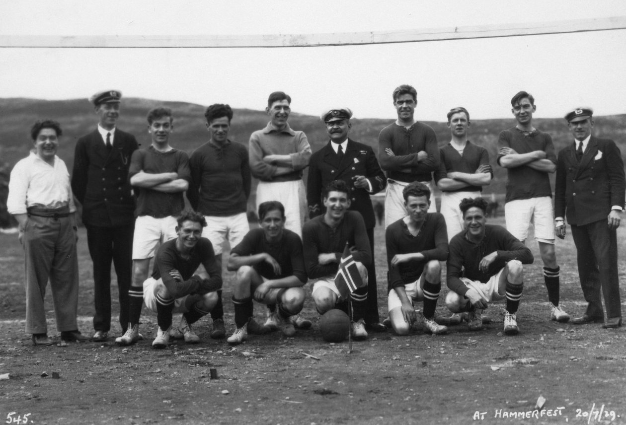 Time de futebol, Hammerfest, norte da Noruega, 20 de julho de 1929 de Unbekannt