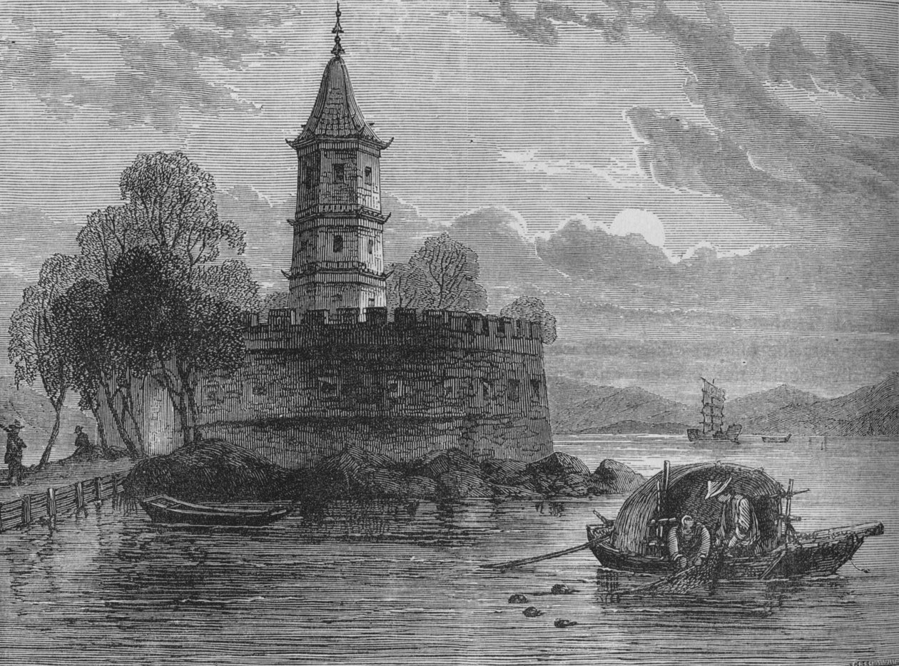 Forte no rio Peiho, c1880 de Unbekannt