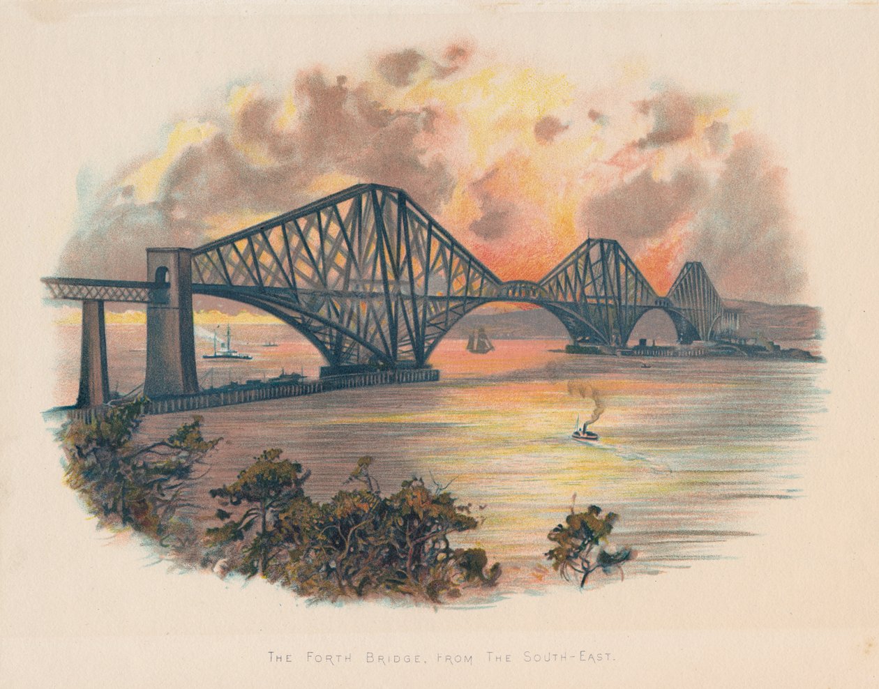 Adiante ponte ferroviária do sudeste, Escócia, c1895 de Unbekannt