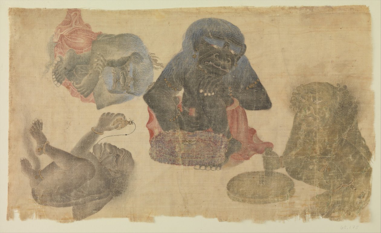 Quatro demónios prisioneiros, 1470-1500. de Unbekannt