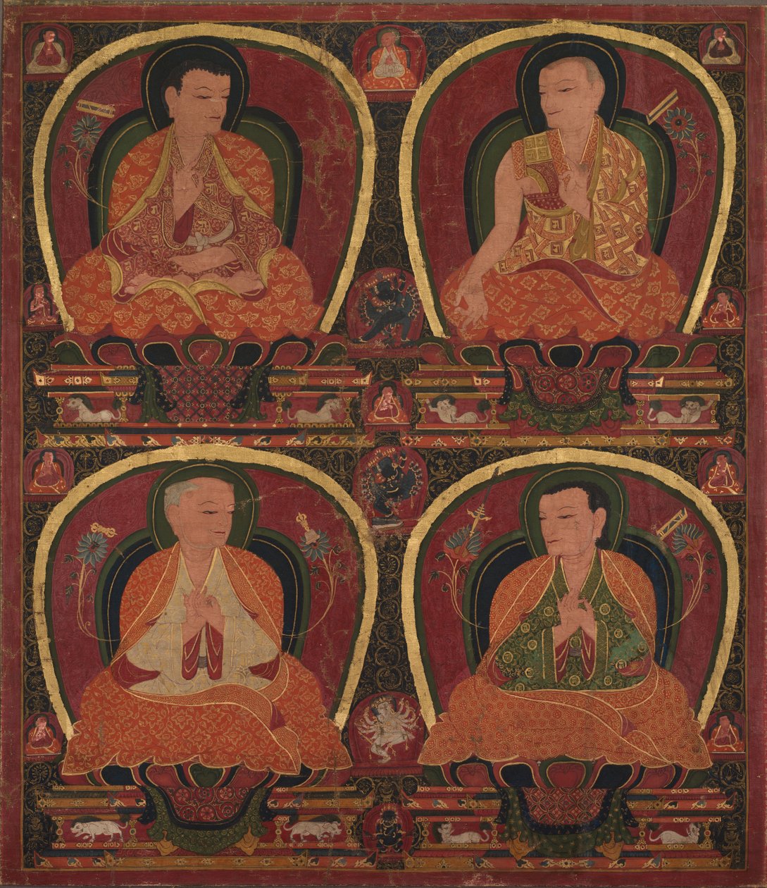 Quatro Mestres Sentados, c. 1450 de Unbekannt