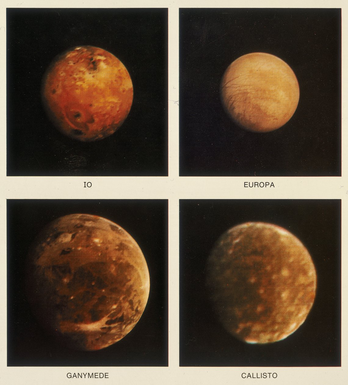 Quatro luas de Júpiter. Io, Europa, Ganimedes e Calisto, 1979 de Unbekannt