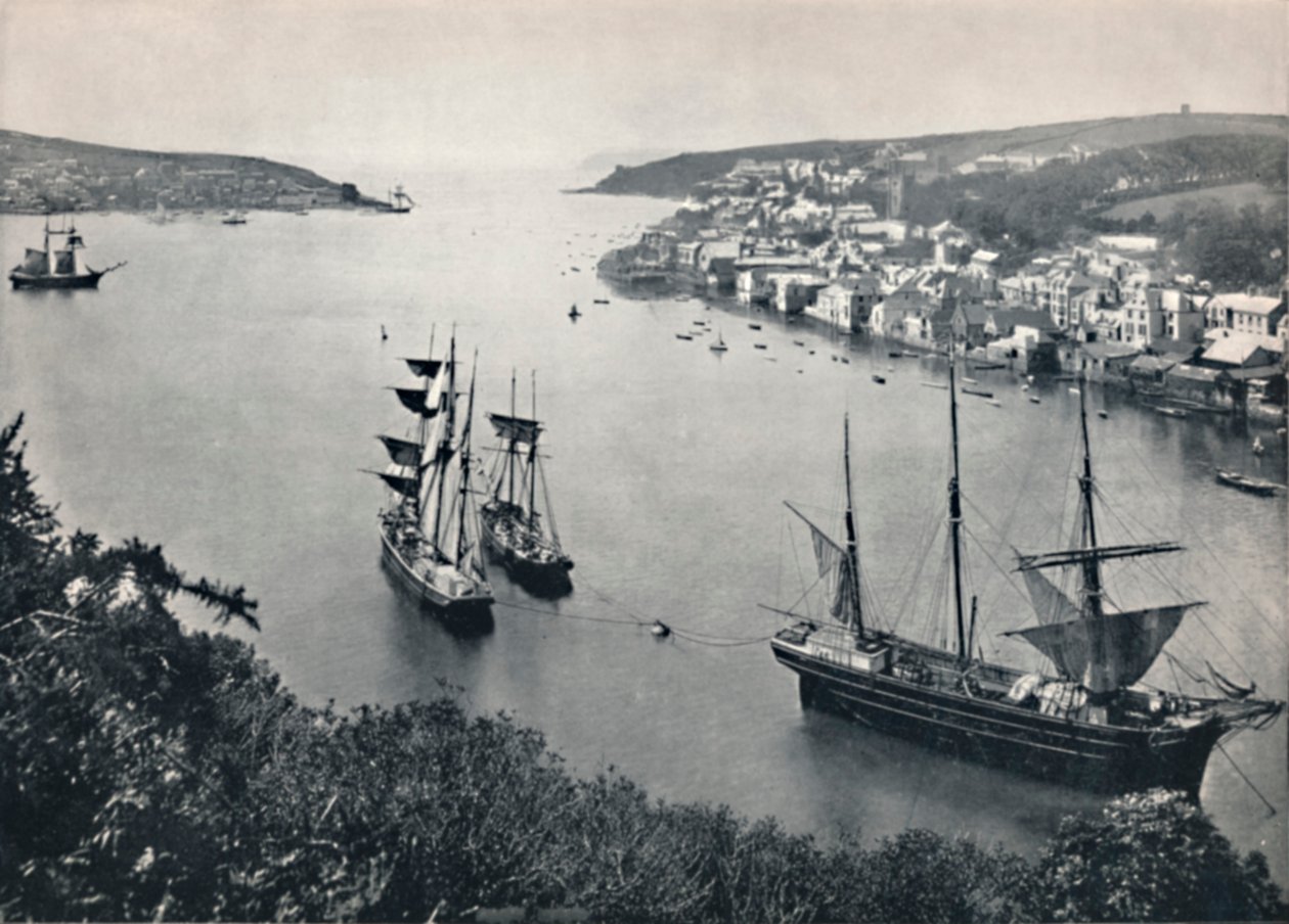 Fowey - Entrada para o porto, 1895 de Unbekannt