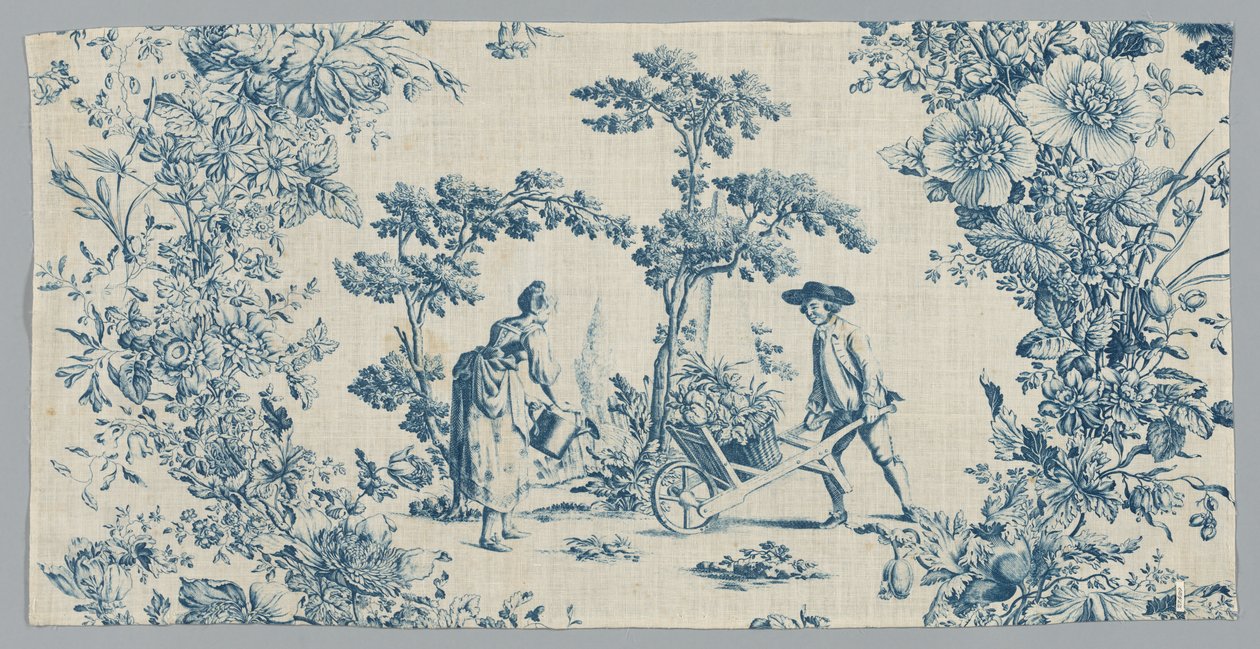 Fragmento de Algodão Impresso, c. 1785. de Unbekannt
