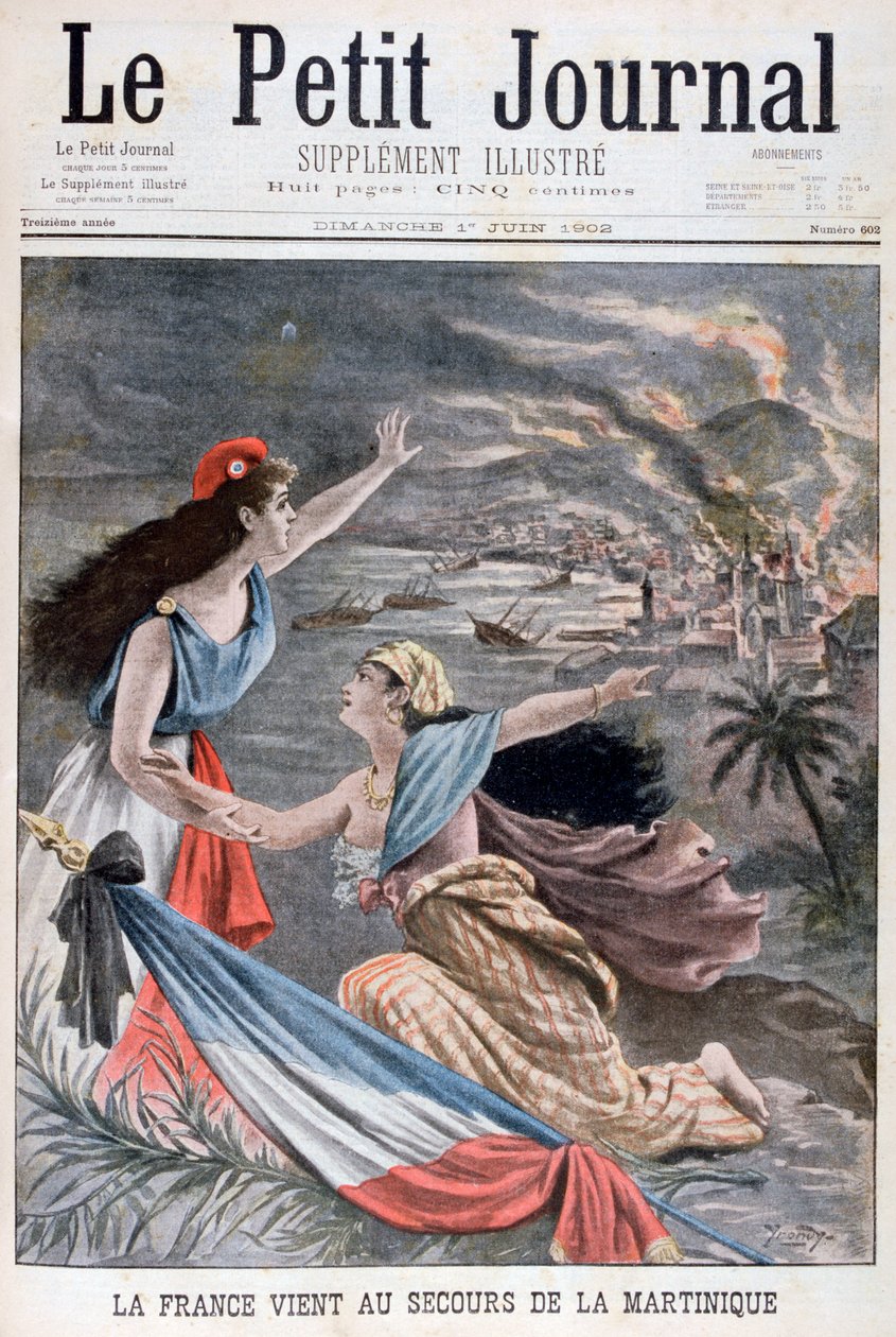 França assiste a Martinica, 1902 de Unbekannt