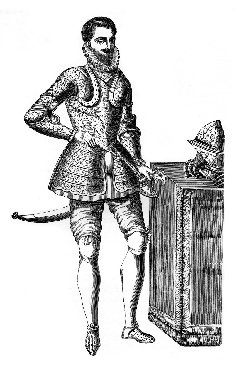 François, duque de Anjou e Alencon, em armadura de damasco, século XVI, 1870 de Unbekannt