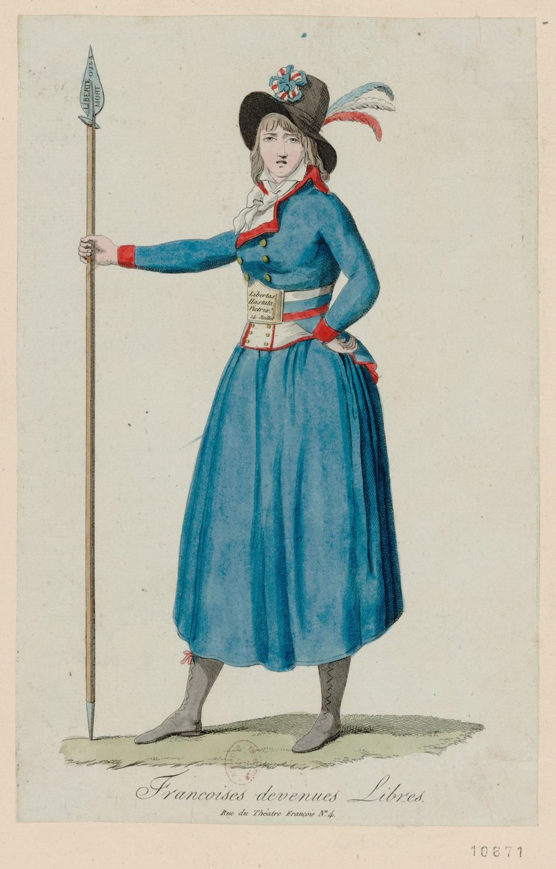 Françoises tornam-se livres. A Marcha das Mulheres em Versalhes, 5 de outubro de 1789, 1789. de Unbekannt