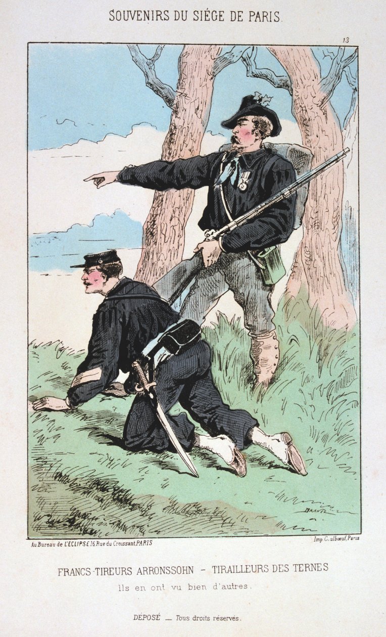Francs Tireurs Arronssohn - Tirailleurs des Ternes, Cerco a Paris, 1870-1871 de Unbekannt