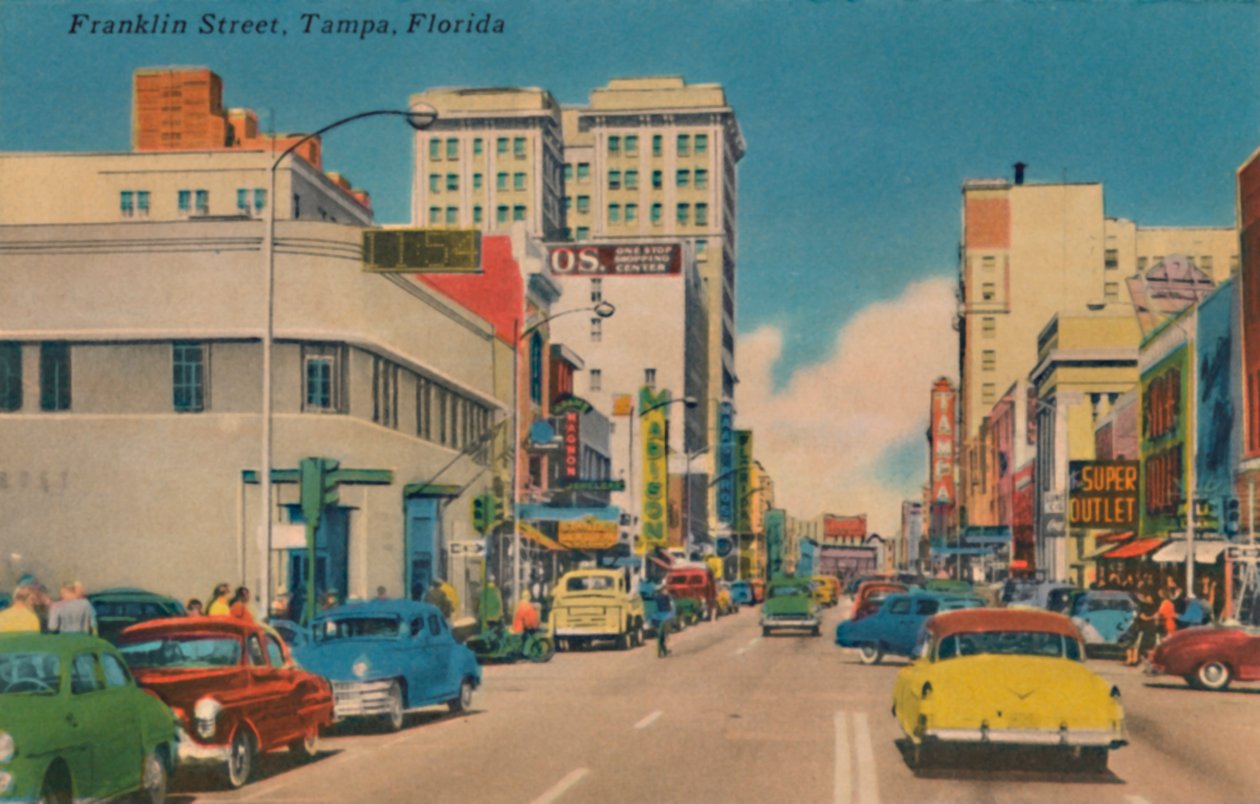 Franklin Street, Tampa, Flórida, c1940s de Unbekannt