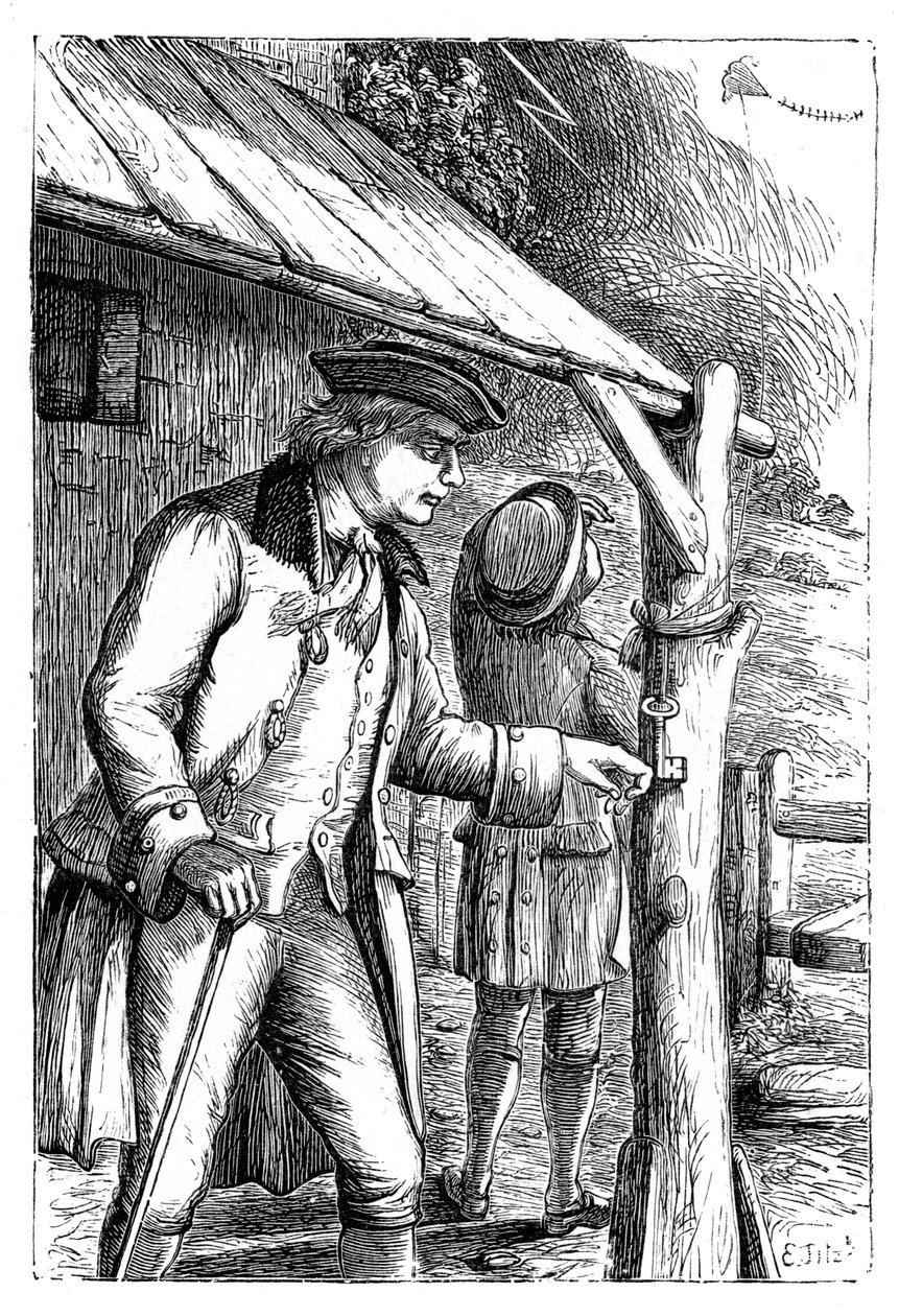 Experiência de pipa de Franklins, c1752, 1869 de Unbekannt