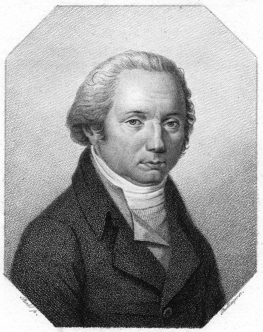 Franz Joseph Gall, médico alemão e fundador da Frenologia, c1790 de Unbekannt