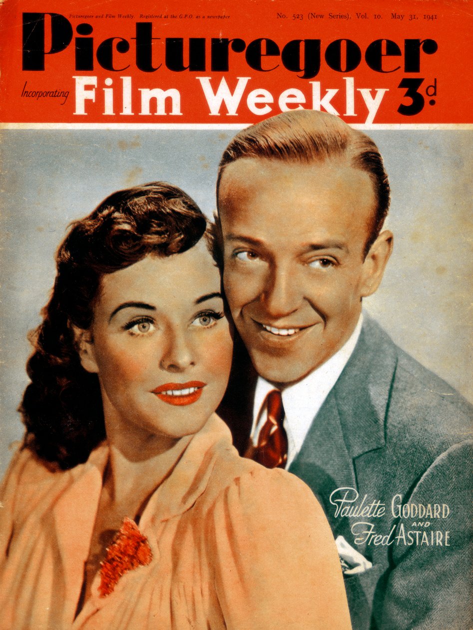 Fred Astaire 1899-1987 e Paulette Goddard 1910-1990, atores, 1941 de Unbekannt
