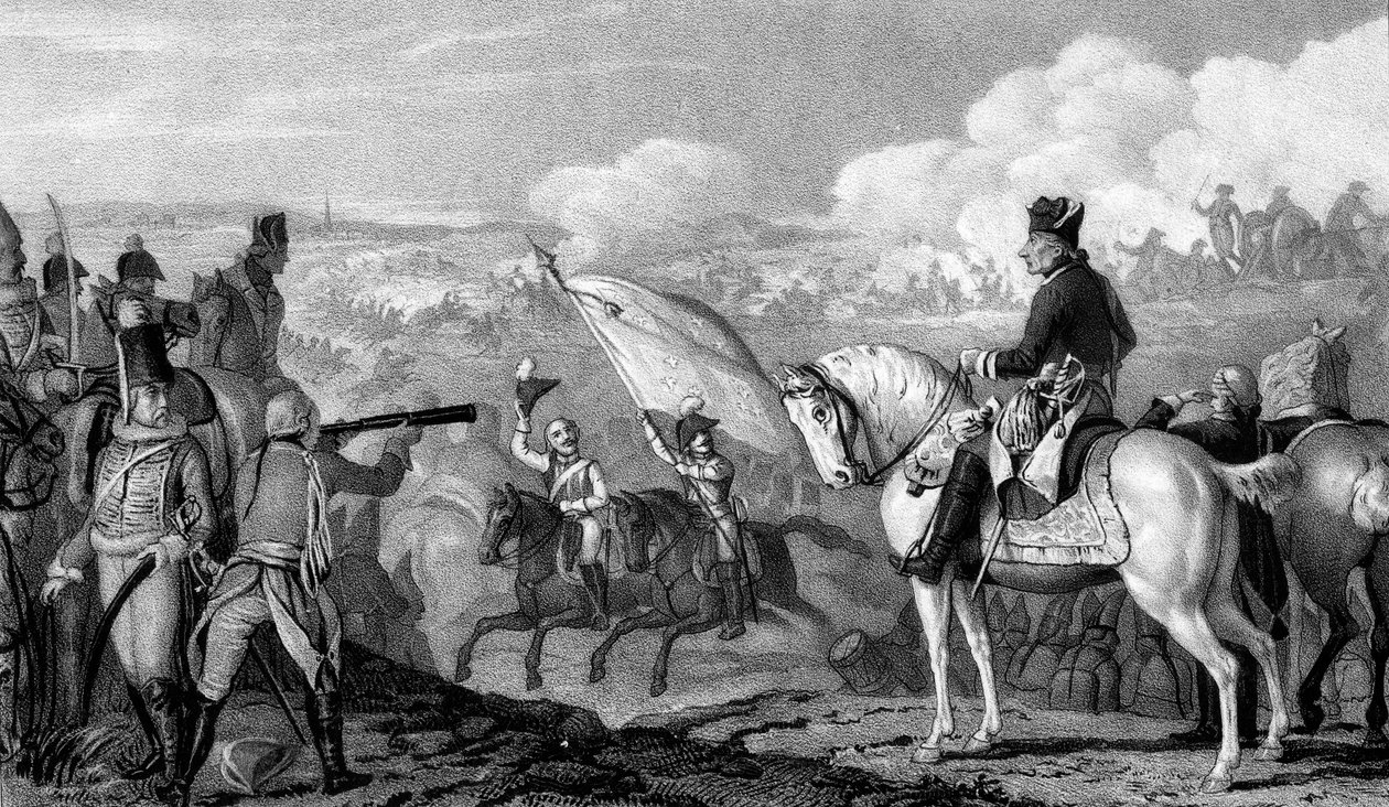 Frederico II, O Grande 1712-1786, Rei da Prússia de 1740, na Batalha de Rossbach, 1757 de Unbekannt