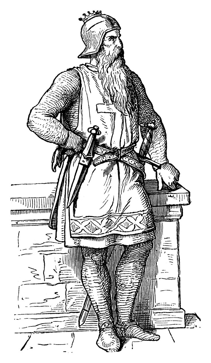 Frederico I, Barbarossa Barba Ruiva c1123-1190, Sacro Imperador Romano, século XIX de Unbekannt