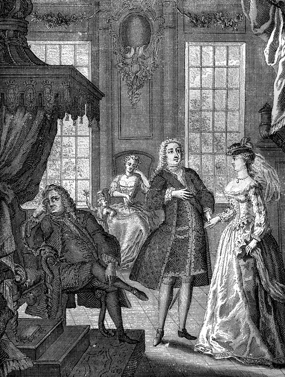 Frederick Prince of Wales e a princesa Augusta de Saxe-Gotha, 1736 de Unbekannt