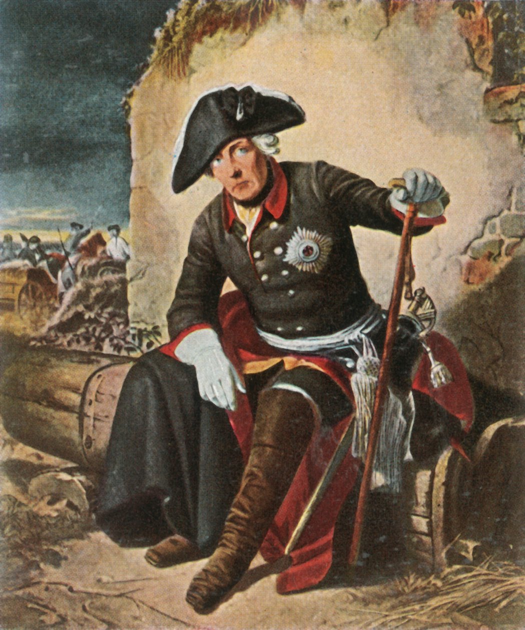 Frederico, o Grande, após a Batalha de Kolín, 18 de junho de 1757, 1936. de Unbekannt