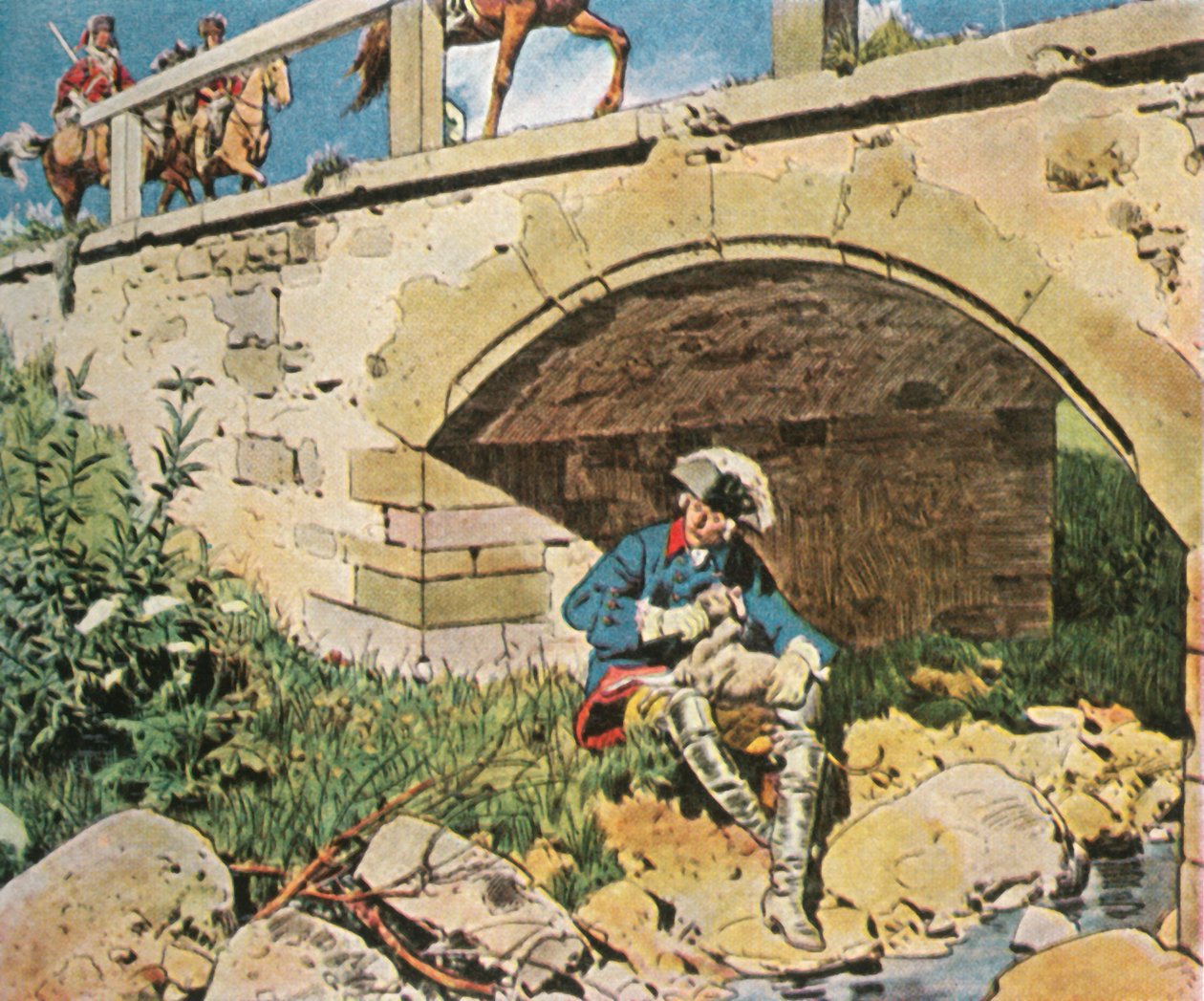 Frederico, o Grande, evita a captura, 1745, 1936. de Unbekannt