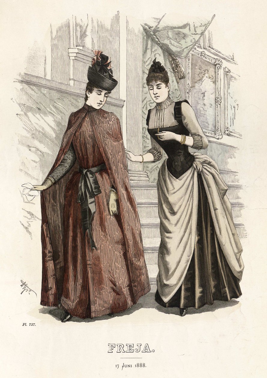 Revista de moda escandinava ilustrada pela Freja de Unbekannt