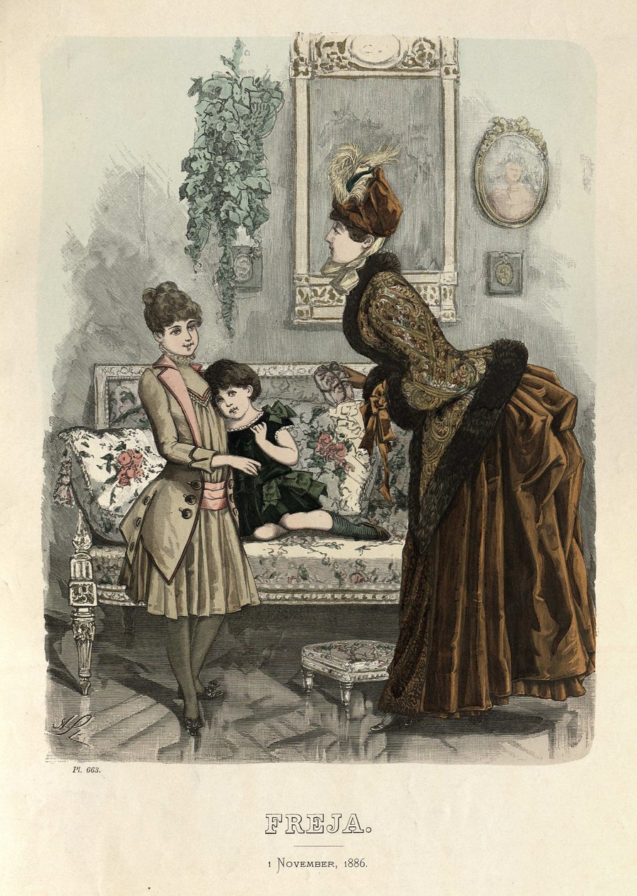 Revista de moda escandinava ilustrada pela Freja de Unbekannt