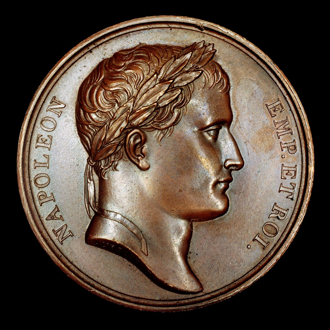 Medalhão de Bronze Francês com Busto de Napoleão (foto) de Unbekannt