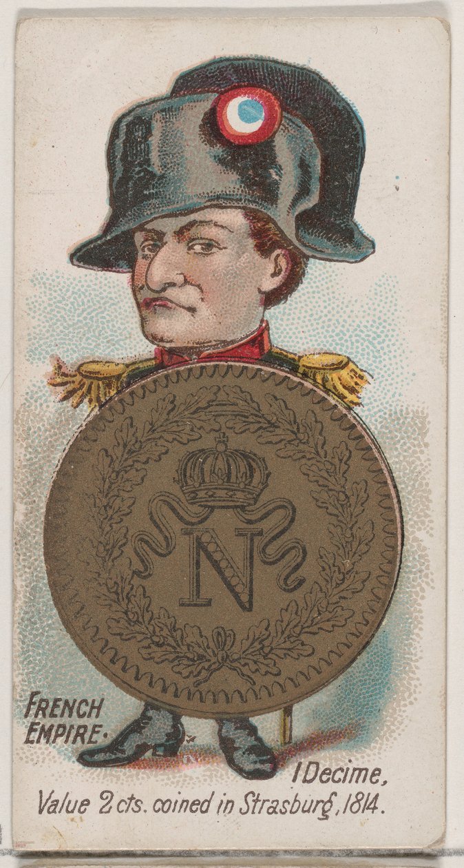 Império Francês, 1 Decime, da série Coins of All Nations N72, variação 1 para Duke..., 1889. de Unbekannt
