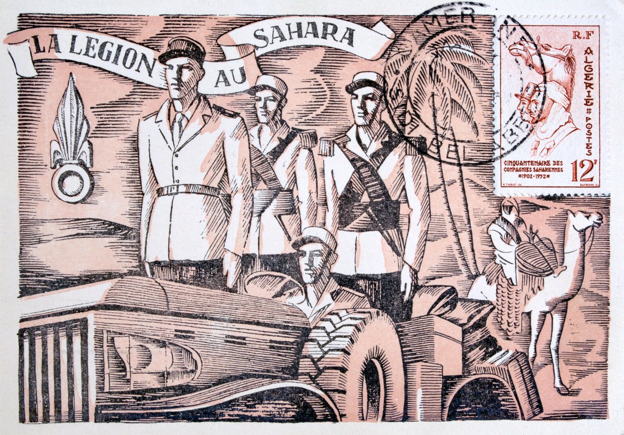 Cartão postal da Legião Estrangeira Francesa, 1952 de Unbekannt