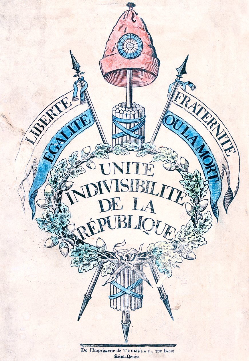 Revolução Francesa 1789: Emblema alegórico da República de Unbekannt