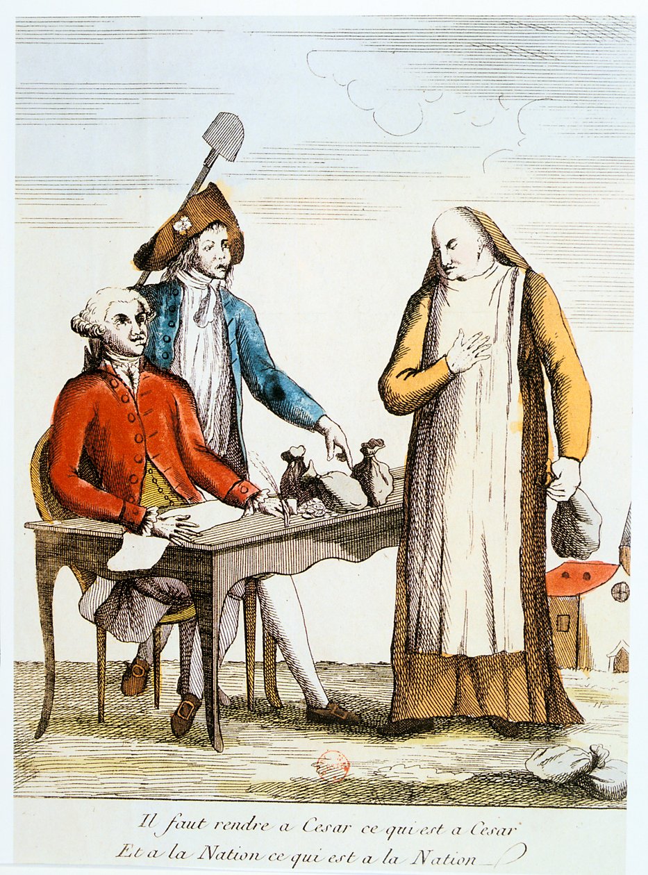 Revolução Francesa 1789: anti-clericalismo de Unbekannt