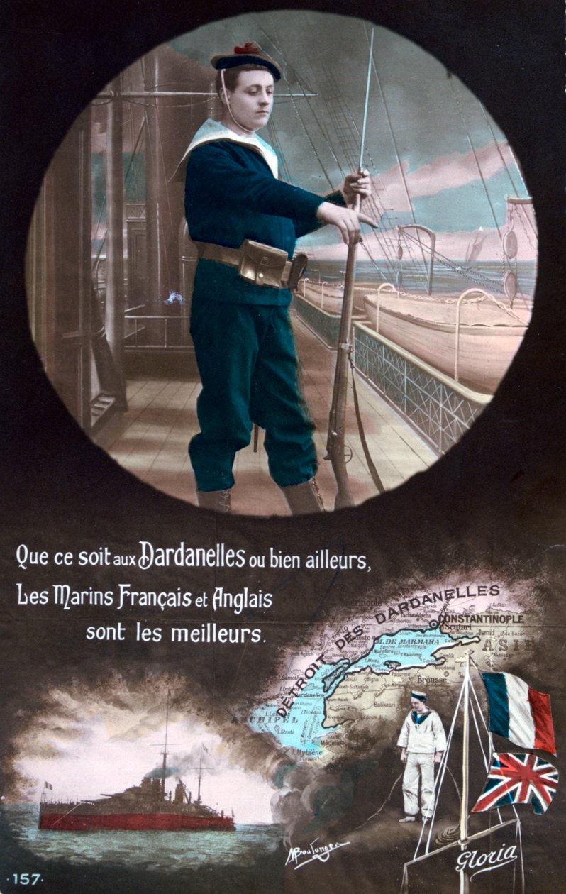 Cartão postal francês da Primeira Guerra Mundial, 1914-1918 de Unbekannt