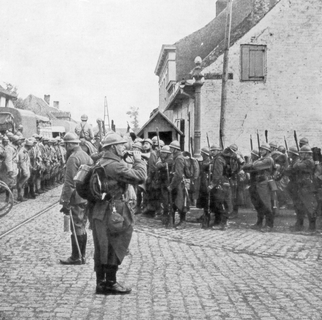Tropas francesas e belgas, Flandres, c1917 de Unbekannt