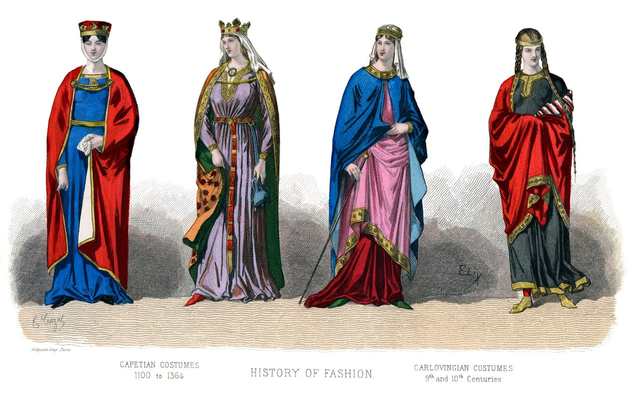 Traje francês: Capetian, Carlovingian, 1882 de Unbekannt