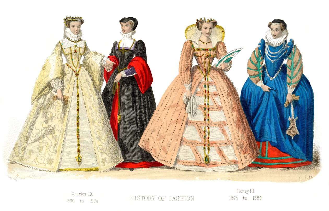 Traje francês: Carlos IX, Henrique III, 1882 de Unbekannt