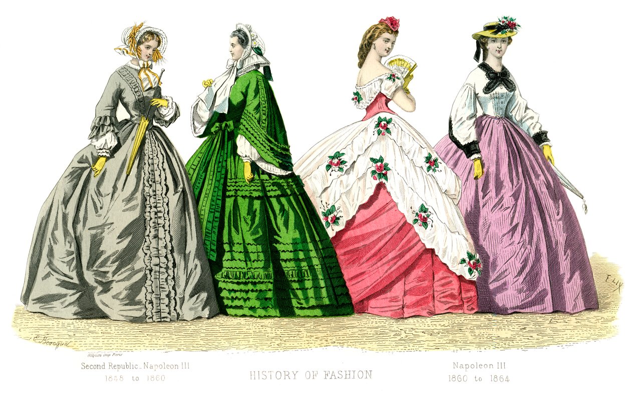 Traje francês: Segunda República, Napoleão III, 1882 de Unbekannt