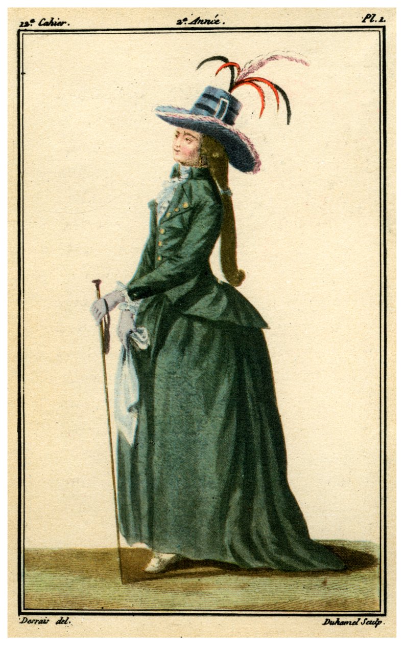 Modas francesas do século XVIII, 1786-1789 1938 de Unbekannt